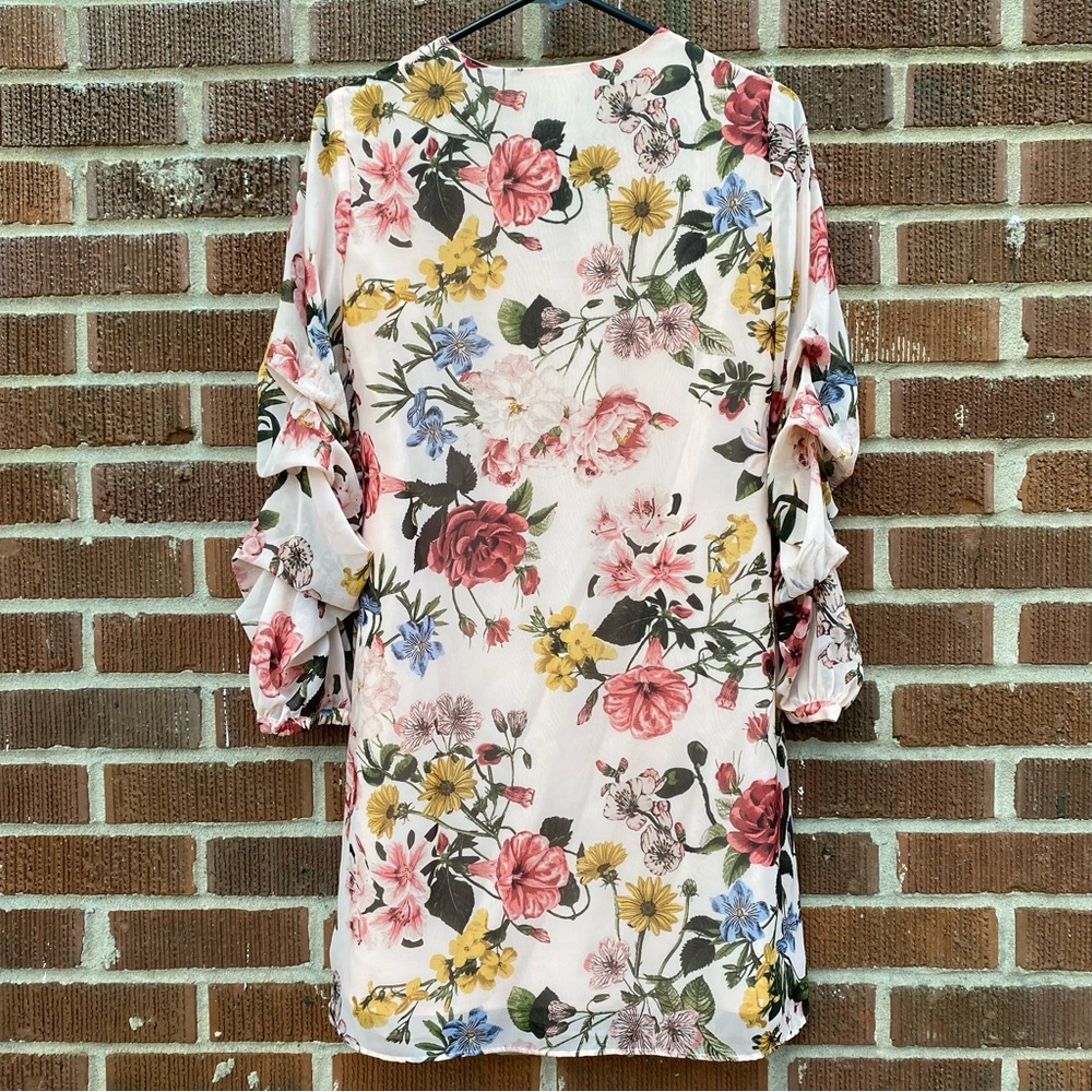 Vince Camuto NWT Floral Long Sleeve midi Dress size 10 - Picture 9 of 9